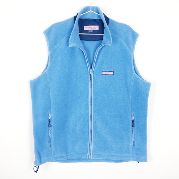 Vineyard Vines Other - Vineyard Vines Light Blue Fleece Vest XL